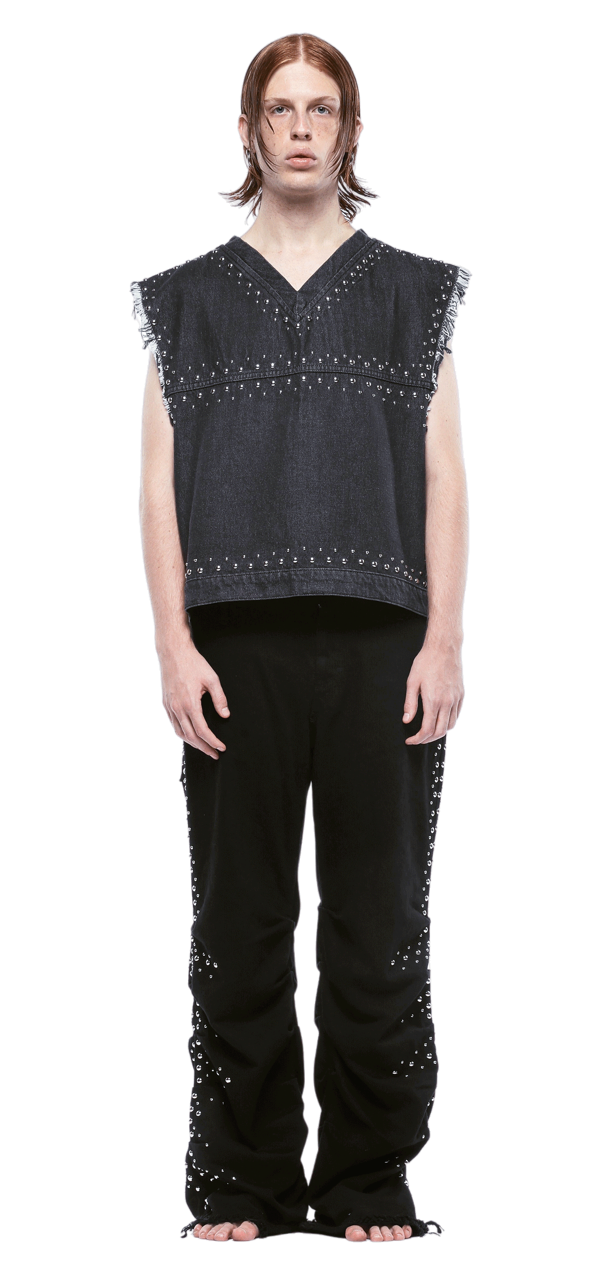 STUDDED TORSO TANK TOP - WOMAN