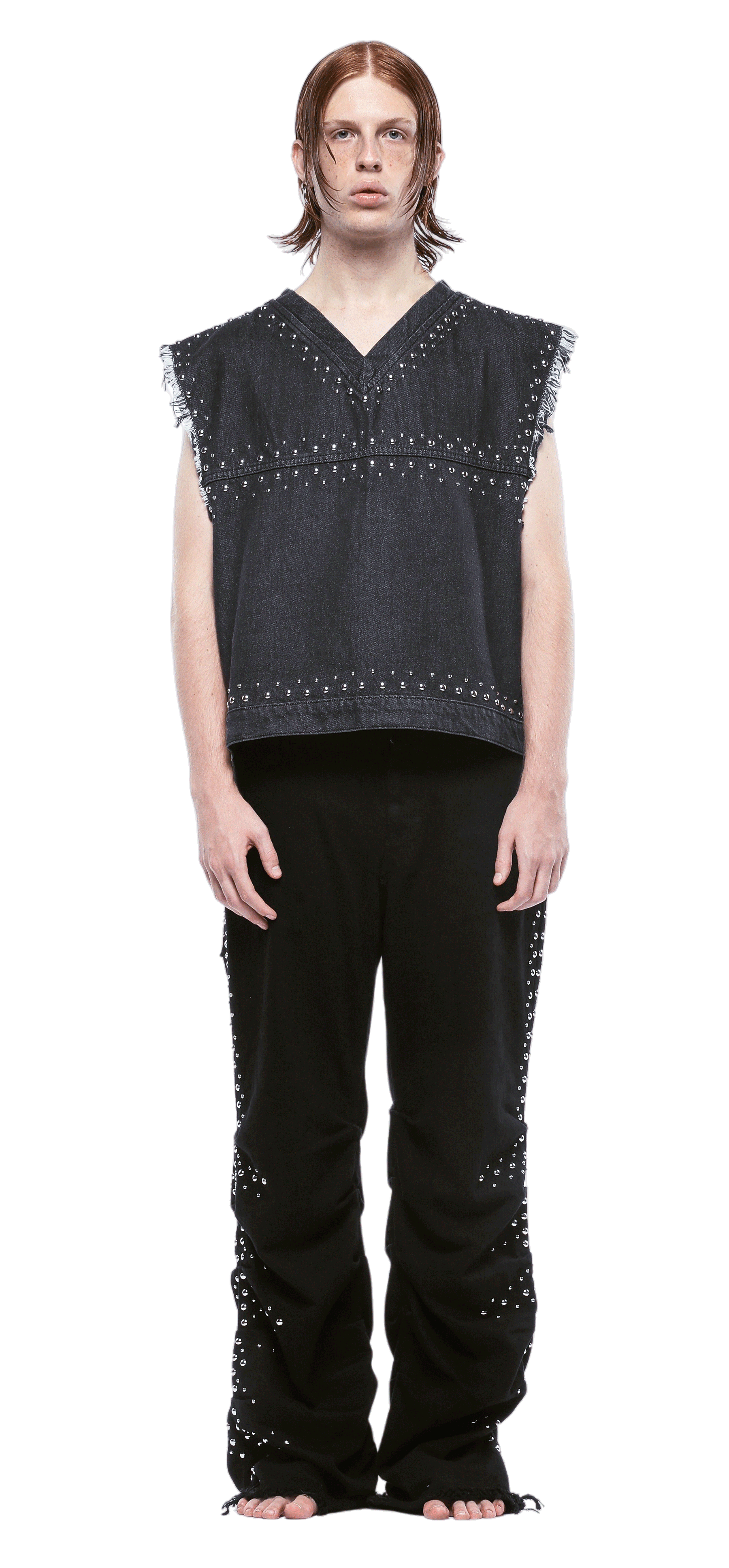 STUDDED TORSO TANK TOP - WOMAN