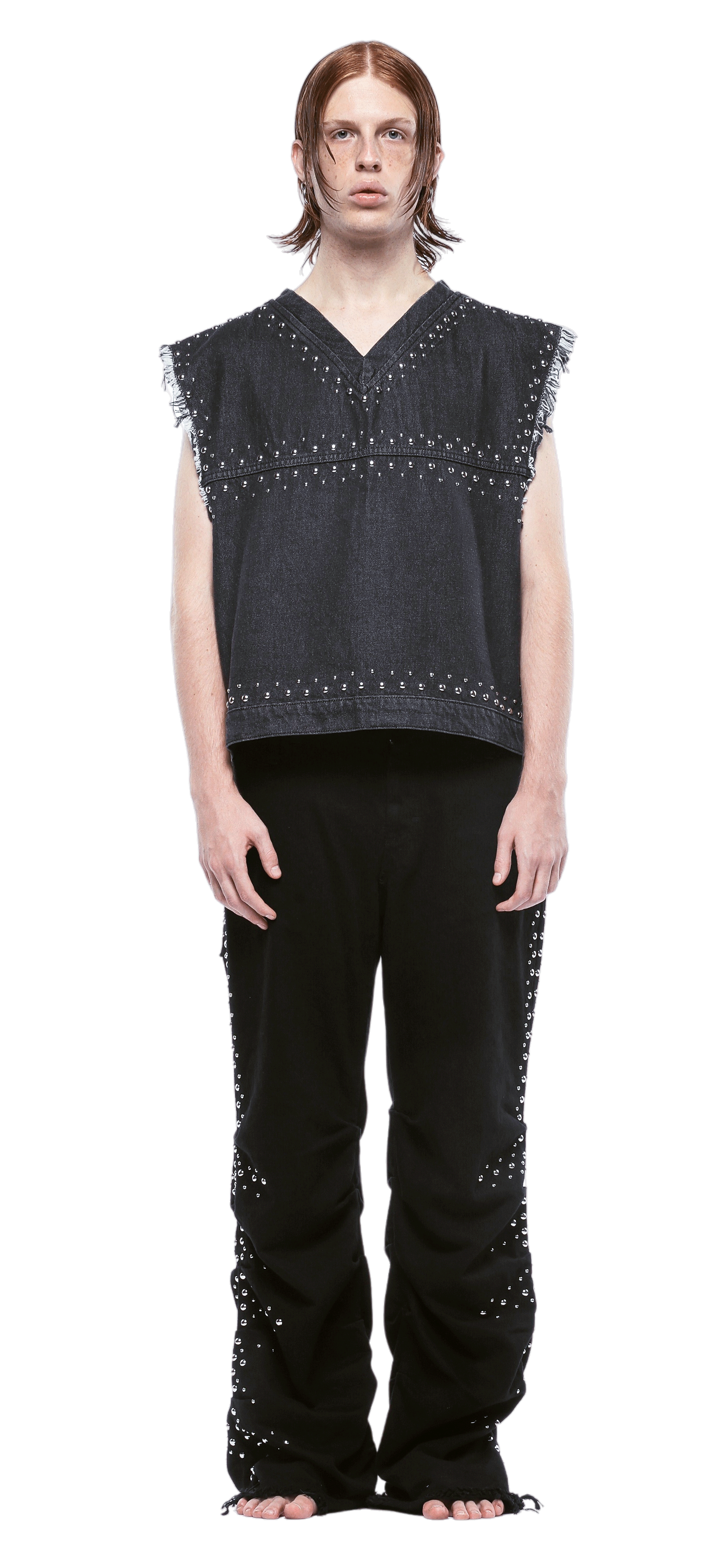 STUDDED TORSO TANK TOP - MAN