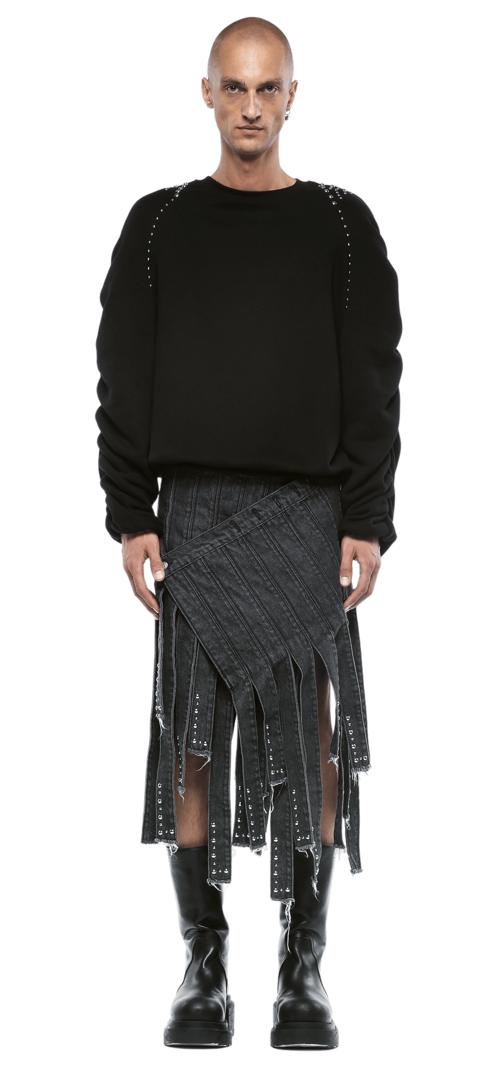 STUDDED SYNTAX CREWNECK - MAN