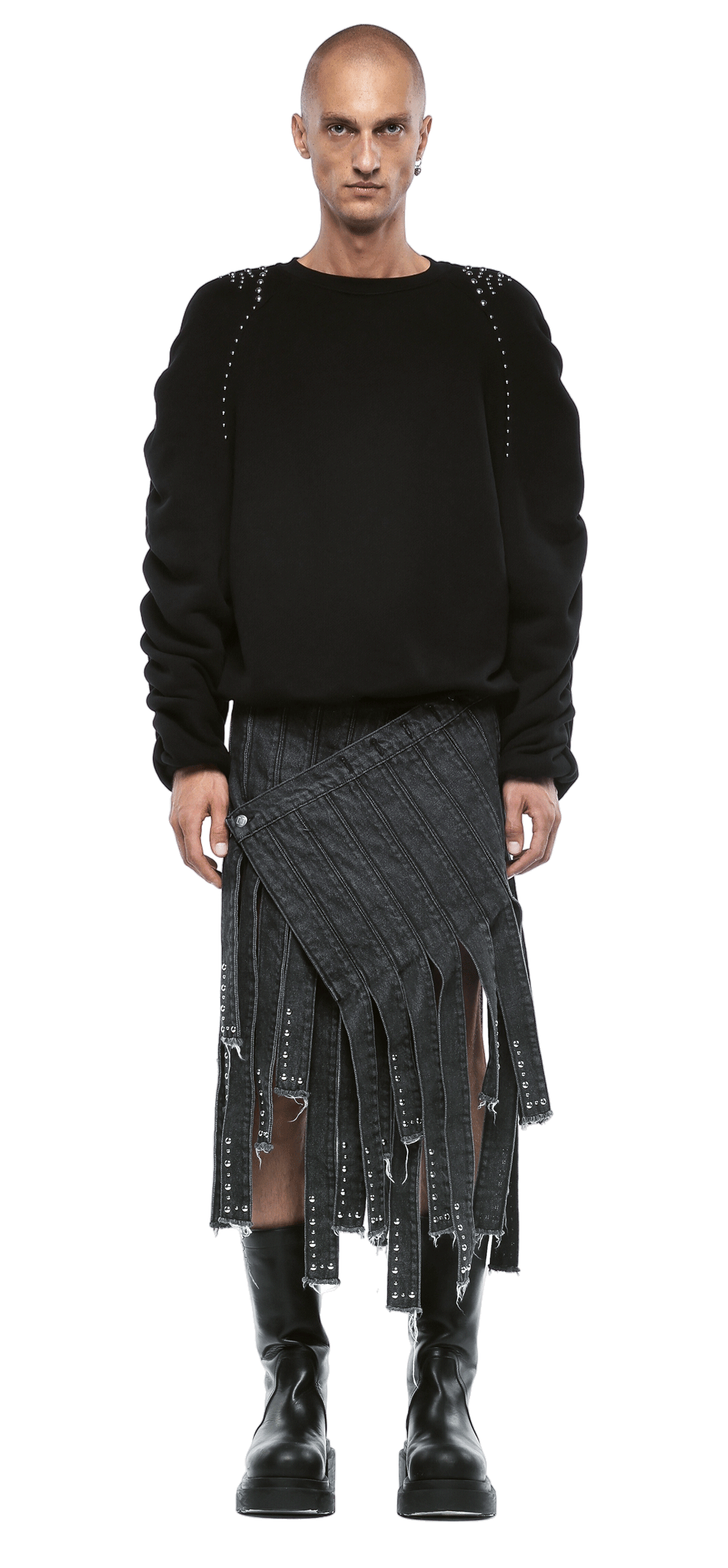 STUDDED SYNTAX CREWNECK - MAN