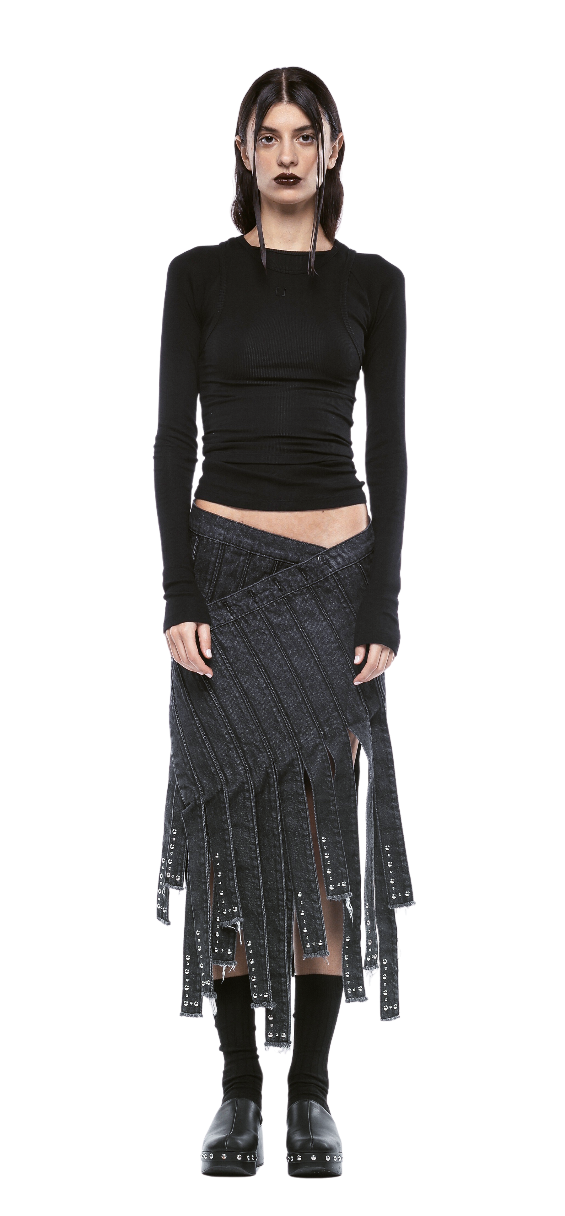 STUDDED GIRD SKIRT - WOMAN