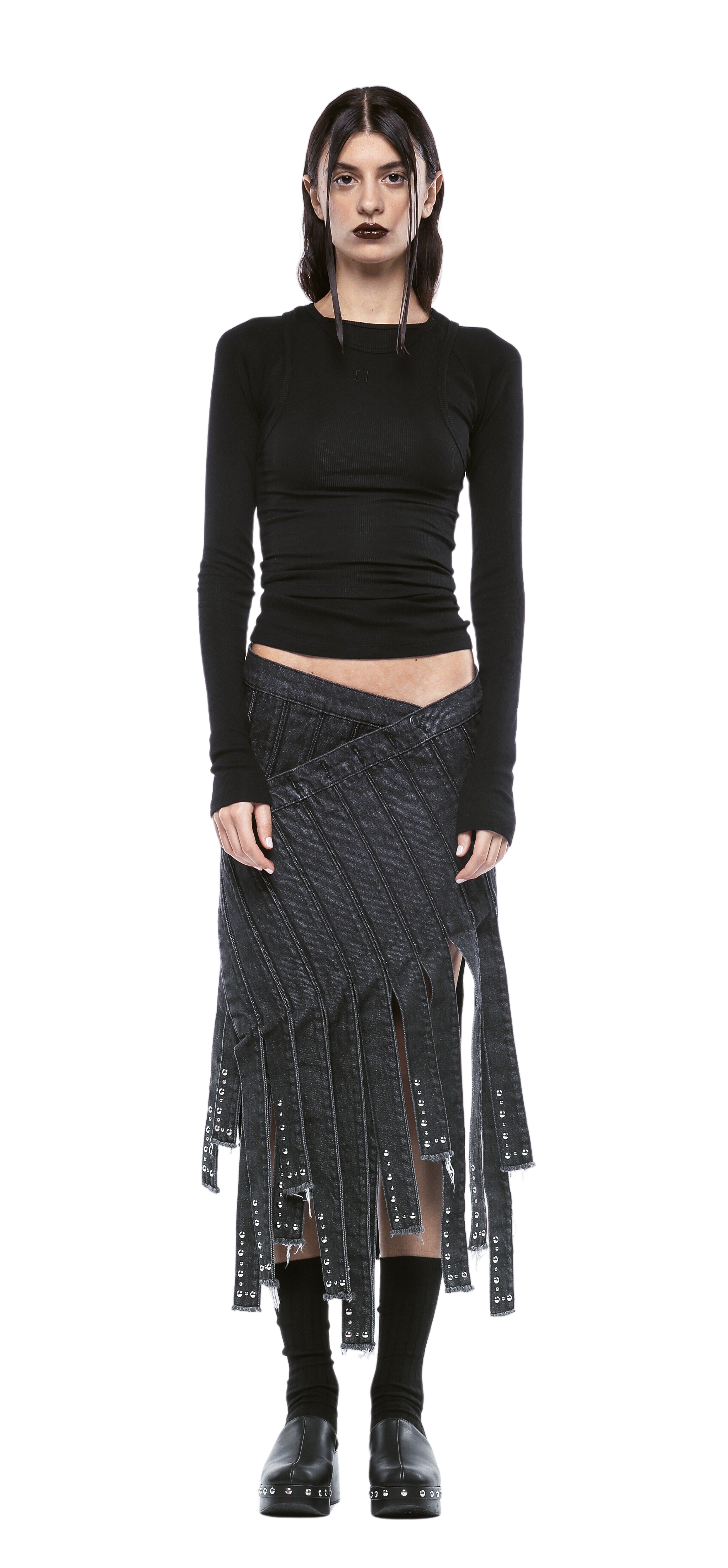 STUDDED GIRD SKIRT - WOMAN