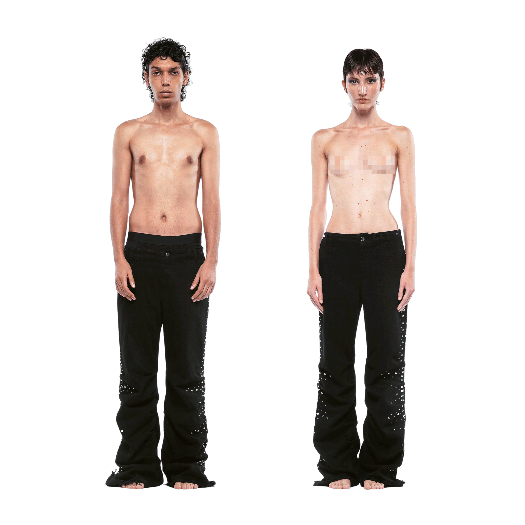 STUDDED SYNTAX PANTS  - MAN