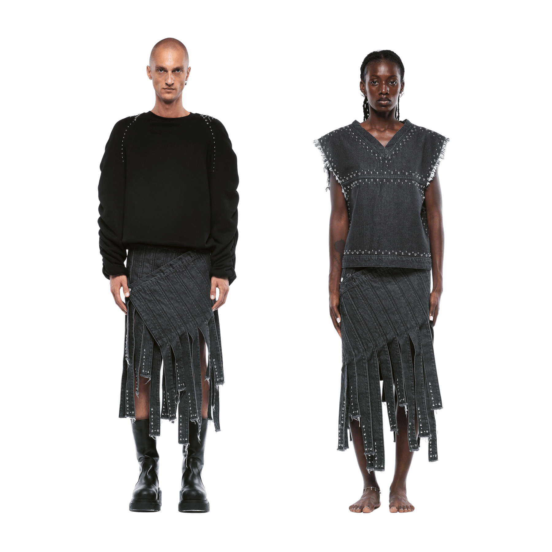 STUDDED GIRD SKIRT - MAN