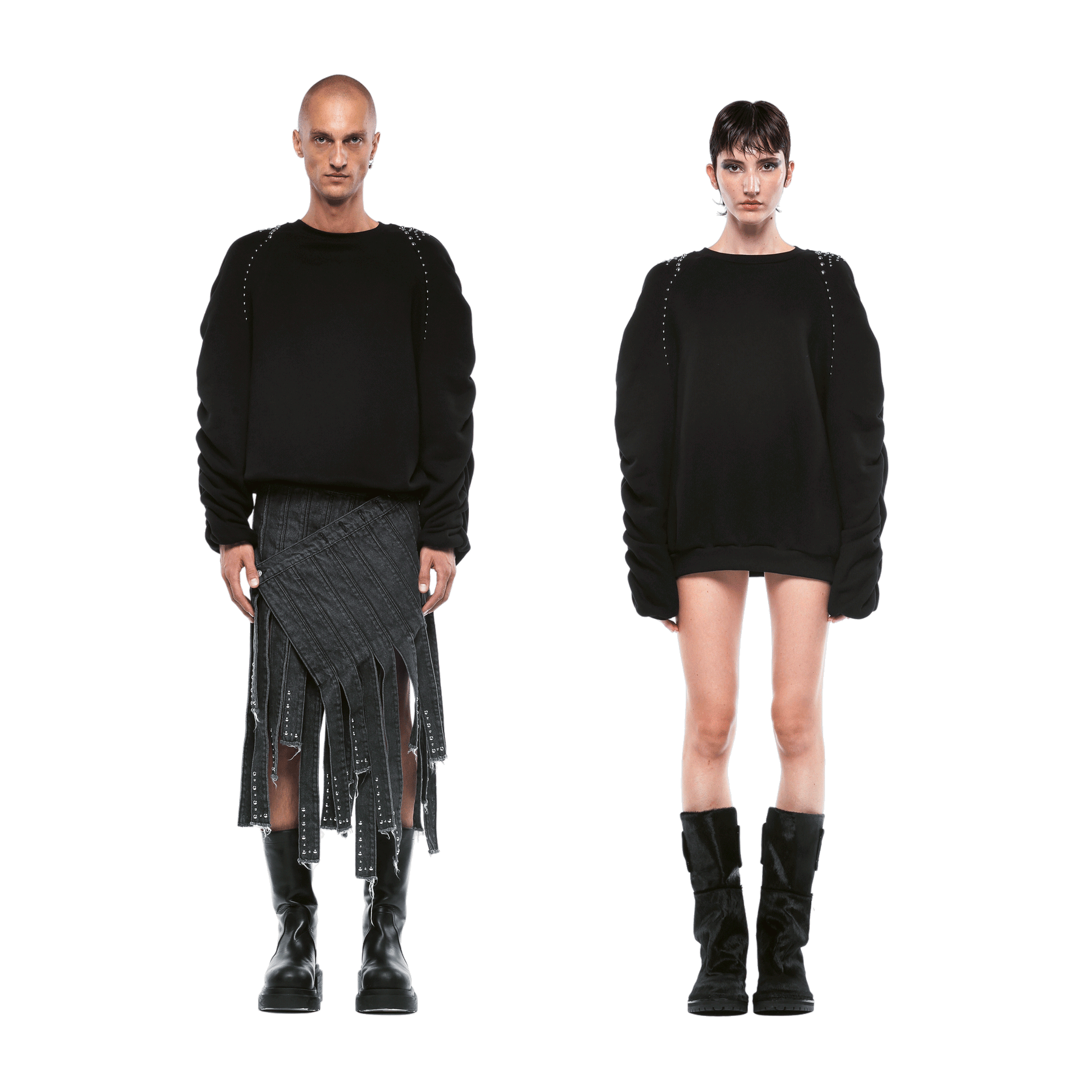 STUDDED SYNTAX CREWNECK - MAN