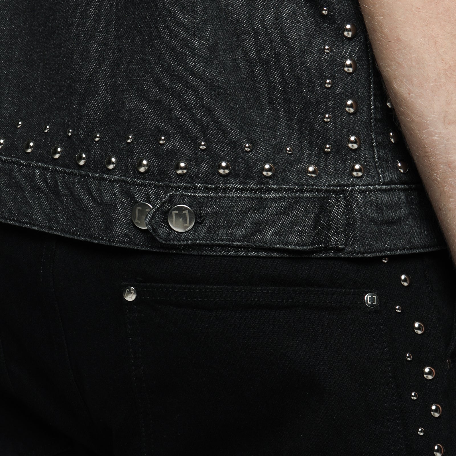 CANOTTA STUDDED TORSO IN DENIM - UOMO