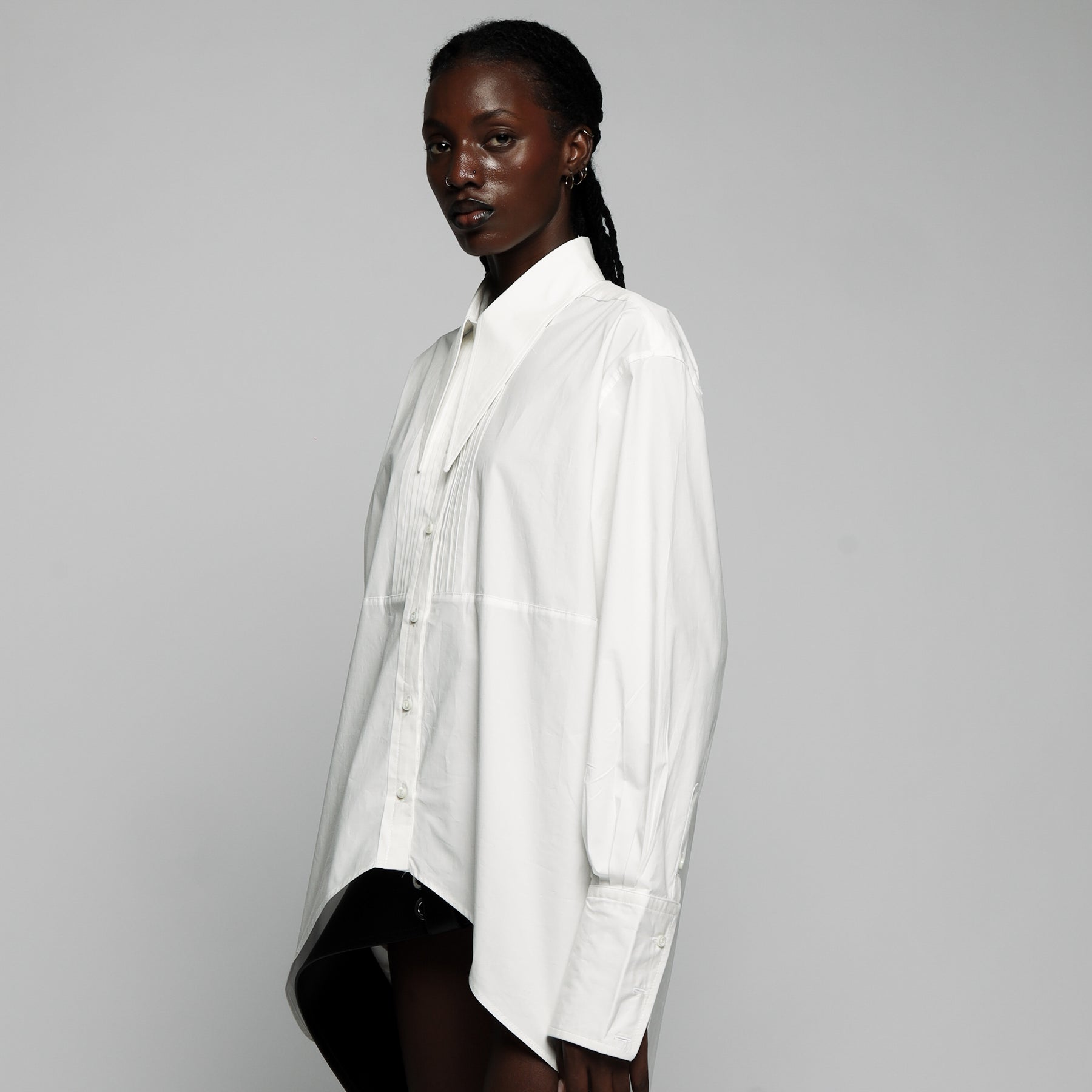 CAMICIA OVERSIZE ECHO COLLAR - DONNA